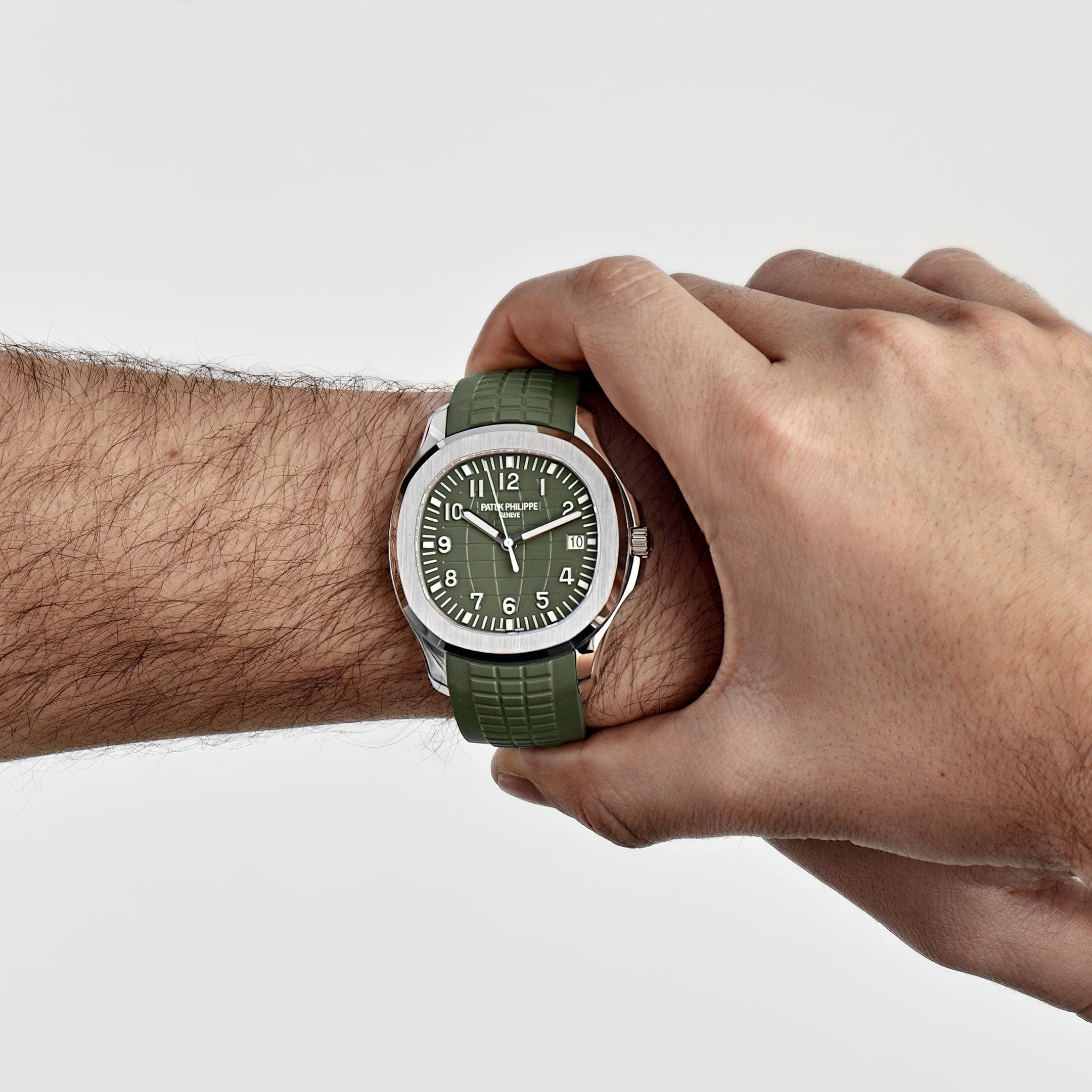 Patek Philippe Aquanaut 5168G-010 'Jumbo' White Gold Khaki Green (2023)
