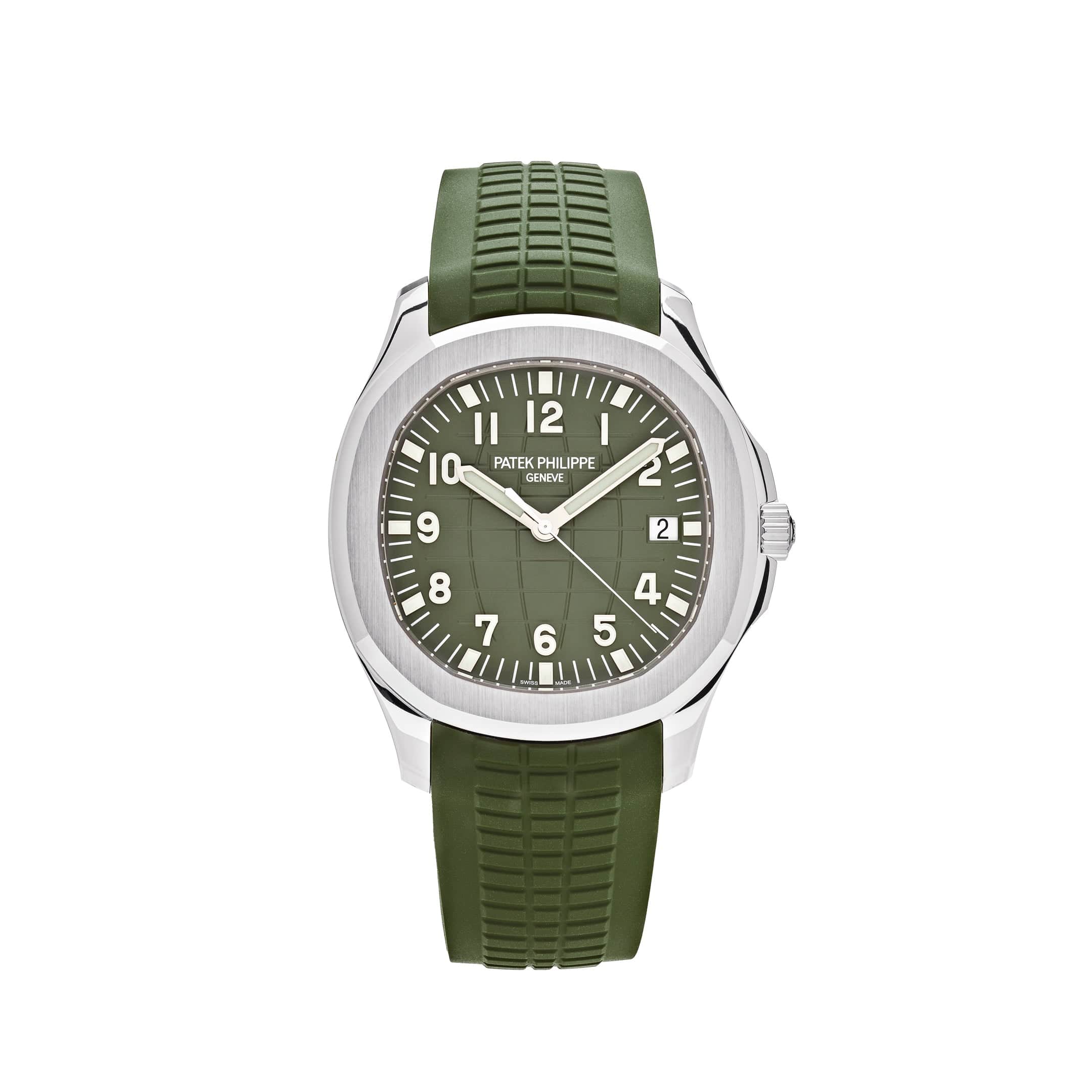 Patek Philippe Aquanaut 5168G-010 'Jumbo' White Gold Khaki Green (2023)